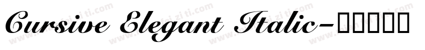 Cursive Elegant Italic字体转换